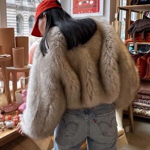 Mango Faux Fur Jacket